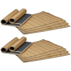 Relaxdays - Set de table, bambou, lot de 12, tables manger, 30 x 45 cm... pas cher