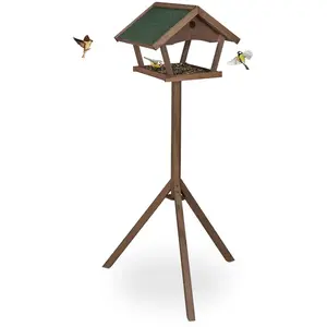 Comparateur de prix : Relaxdays - Mangeoire d'extérieur pour oiseaux, support, résistant aux...