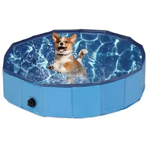 RELAXDAYS Piscine pour chiens, h x d : 20 x 80 cm, pliable, avec robinet de vida... pas cher