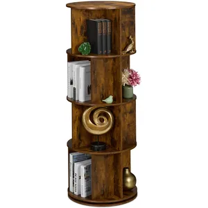 Relaxdays Petite bibliothèque, avec 20 compartiments, style industriel, pour livres et DVD, H x D : 137 x 50 cm, marron