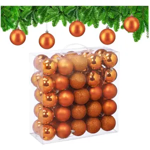 Relaxdays Boule de Noël, lot Pratique de 50, en Plastique Robuste, pou... pas cher