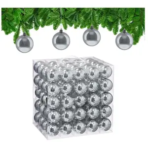 Comparateur de prix : Relaxdays Boule de Noël, lot Pratique de 100, Brillante, Plastique Rob...