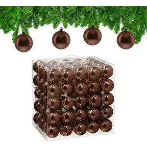 Relaxdays Boule de Noël, lot Pratique de 100, Brillante, Plastique Rob...