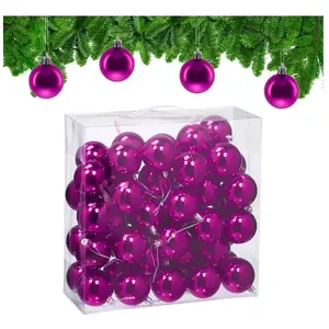 Comparateur de prix : Relaxdays Boule de Noël, Brillante, lot Pratique de 50, en Plastique, ...