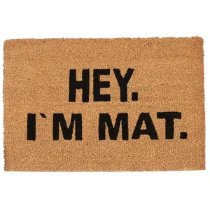 Relaxdays - Paillasson fibre de coco I'm mat 40x60 cm tapis d'entrée e...