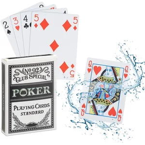 Relaxdays Cartes de poker en plastique, jeu imperméable, anti-déchirur...