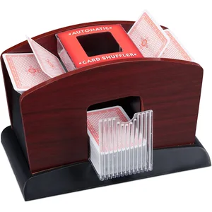 Comparateur de prix : Mélangeur de cartes automatique Relaxdays - 2 jeux - Noir-brun - pour ...