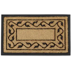 Relaxdays Paillasson fibres de coco 75x45 cm tapis de sol antidérapant...