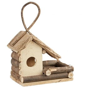 Comparateur de prix : Relaxdays Nichoir À Oiseaux Décoration Maison À Oiseaux En Bois À Suspendre Fait Main