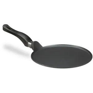 Relaxdays Poêle à crêpes en fonte d aluminium 25 cm, revêtement antiad... pas cher