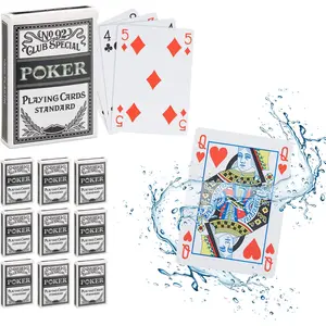 RELAXDAYS Cartes de poker en plastique, lot de 10, jeu imperméable, an...