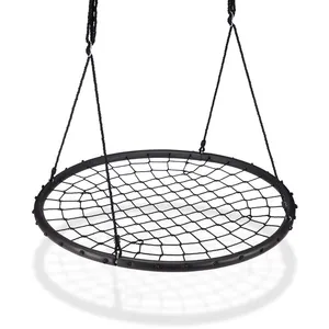 Comparateur de prix : Relaxdays Balançoire nid d'oiseau maille filet 120 cm à suspendre ajus...