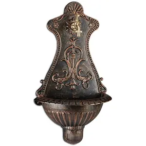 Comparateur de prix : Fontaine de jardin murale RELAXDAYS en bronze et fonte d'aluminium ave...