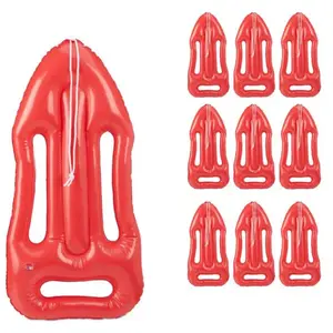 Comparateur de prix : RELAXDAYS Planche de sauvetage gonflable, lot de 10, Bouée de sauveteur, Déguisement Malibu, Pour enfants et adultes, rouge