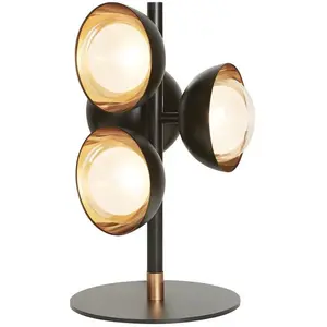 Comparateur de prix : TOOY lampe de table MUSE 554.35 (Laiton brossé - verre et métal)