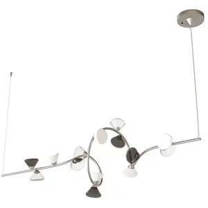 TOOY lampe à suspension LINFA 565.23b (Nickel mat, verre fumé, blanc e...Vendu parmyareadesign
