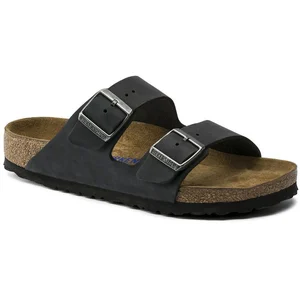 Birkenstock Arizona SFB Oiled Leather - Sandales Black 39 - Normal pas cher