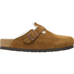 BIRKENSTOCK Femme Boston Lammfell Sabots, Marron, 37 EU Étroit pas cher