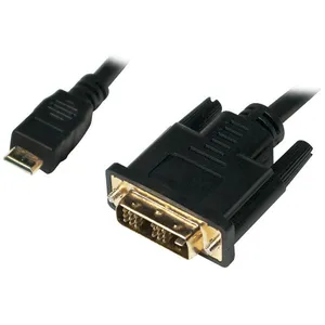 LogiLink Mini-HDMI - DVI-D M-M 1m, 1 m, Mini-HDMI, DVI-D, Mâle, Mâle, Or pas cher