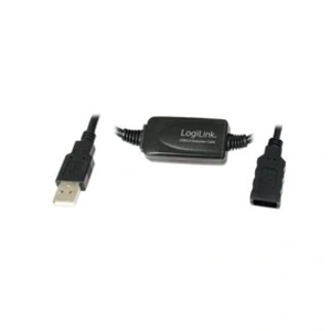 Rallonge de câble USB - LOGILINK - 15m - Câble actif - Noir pas cher