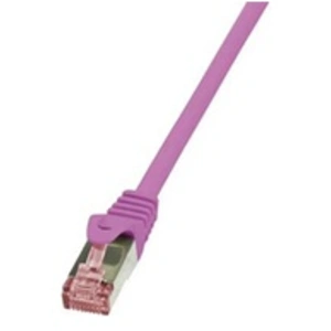 LogiLink PrimeLine Câble réseau Cat6 S/FTP AWG27 PIMF LSZH 1,50 m Rose pas cher