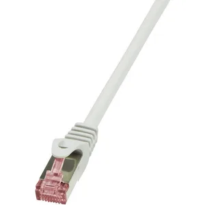 2direct LogiLink PrimeLine Câble réseau Cat6 S/FTP AWG27 PIMF LSZH 1,50 m Gris pas cher