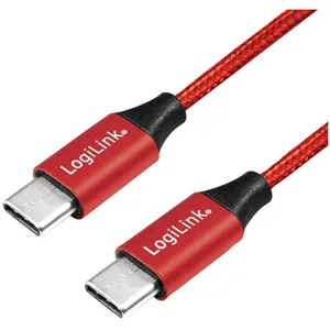 Logilink - CU0155 - 0,3 m - usb c - usb c - 2.0 - Noir - Rouge pas cher