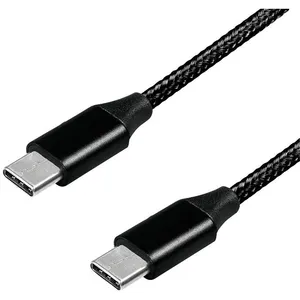 LogiLink Câble USB 2.0, USB-C - USB-C mâle, 0,3 m, noir ()
