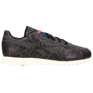 Reebok - Baskets en Cuir Classic Leather Snake noires T.37 pas cher