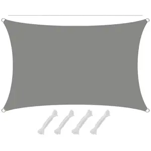 Amanka 1 x 2m Voile d'Ombrage Etanche - Toile Ombrage Rectangulaire - Voile Rectangle pas cher