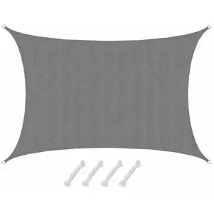 Voile d'Ombrage Perméable à l'Eau AMANKA - Toile Rectangulaire 5x3m - ... pas cher