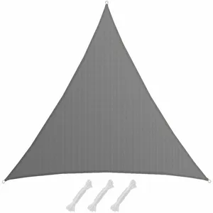 Comparateur de prix : Amanka 8x8x8 Voile d'Ombrage Perméable à l'Eau Toile Ombrage Voile Triangulaire Jardin - grau