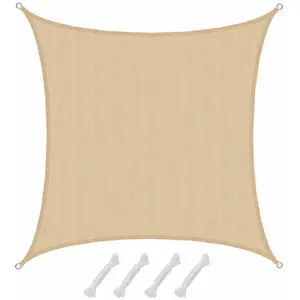 Amanka Voile d'ombrage UV 4x4 HDPE Carré Protection Solaire Toile Jard... pas cher