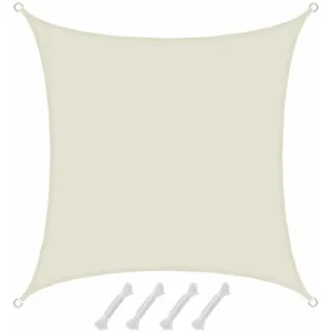 AMANKA UPF50+ Voile d'ombrage uv 2x2 m Polyester Carré Protection Solaire Hydrofuge pas cher