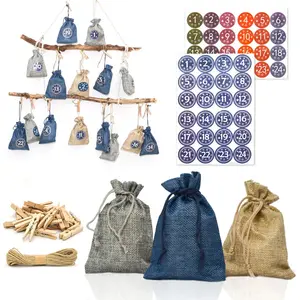 Comparateur de prix : Dunedesign Calendrier de l'Avent à Remplir Soi-même - 24 Pochettes Cadeaux - diy Kit Noël
