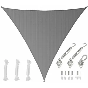 Amanka 7x7x7 Voile d'Ombrage Triangulaire Respirante - Toile de Jardin...Vendu parcdiscount