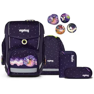 ergobag Sac décole violet foncé rose pour fille - Reflex Glow-Edition ... pas cher