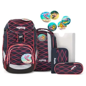 ergobag Sac d'école bleu rose pour fille - Pack-Set 6 pièces Wellenrei... pas cher