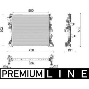 Comparateur de prix : Mahle Radiateur, refroidissement du moteur BEHR *** PREMIUM LINE *** CR2598000P