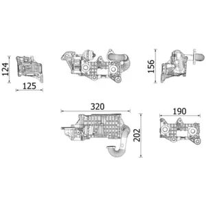 Comparateur de prix : Radiateur, réaspiration des gaz d'échappement MAHLE CE 43 000P