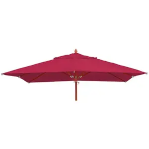 Mendler Toile pour parasol de gastronomie en bois HWC-C57, carré 4x4m polyeste... pas cher