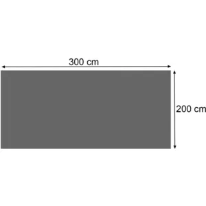 Mendler Bâche thermique/solaire - Bâche piscine - Rectangulaire 3x2 m - Épaisseur 200 µm - Noir pas cher