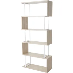 HHG - Bibliothèque 091, étagère independane, 183x80cm, structure 3D, 5... pas cher