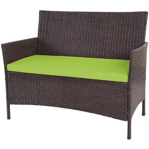 Mendler Banc De Jardin Halden En Polyrotin, Banquette Marron Chiné, ... pas cher