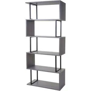 HHG - Bibliothèque 091, étagère indépendante, 183x80cm structure 3D, 5... pas cher