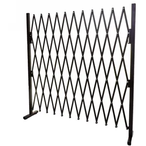 Grillage HHG-930, grille protectrice télescopique, aluminium marron, hauteur 153cm, largeur 36-300cm