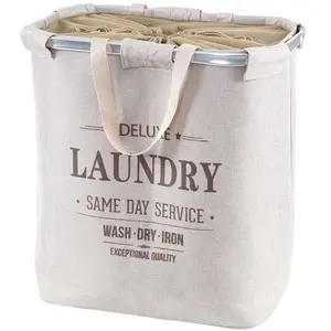 Collecteur de linge sale HHG-804, corbeille à linge avec cordelette, 2... pas cher