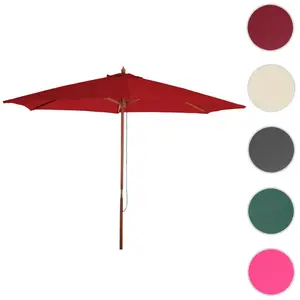 Comparateur de prix : Mendler Parasol de jardin Florida, Ø 3m polyester/bois 6kg anthracite