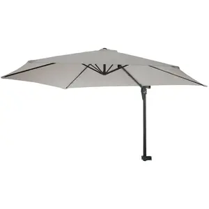 Comparateur de prix : Mendler Parasol de mur Casoria déporté, pour balcon ou terrasse, 3m inclinable sable