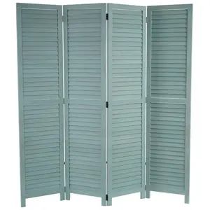 HHG Paravent Ängelholm, cloison de séparation, style shabby, 170x160cm, vert pas cher